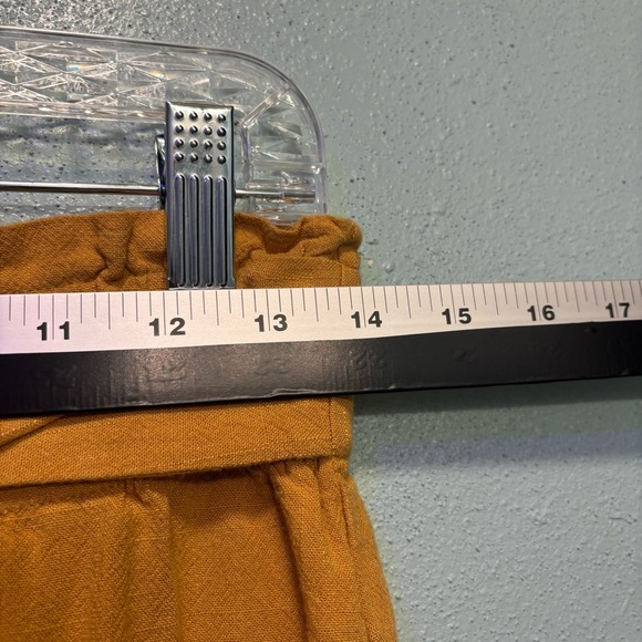⭐️ 3/$21 ⭐️ Messini High Waist Mustard Tie-Belt Shorts Size S​ - Picture 6 of 8